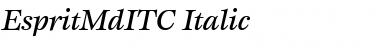 EspritMdITC Italic Font