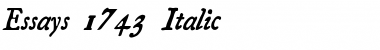 Essays1743 Italic Font