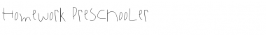 homework preschooler Regular Font