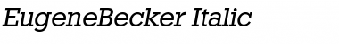 EugeneBecker Italic Font