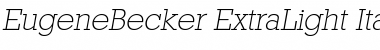 EugeneBecker-ExtraLight Italic