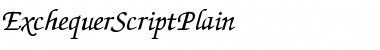 ExchequerScript Plain Font