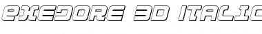 Exedore 3D Italic Font