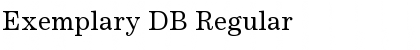 Exemplary DB Regular Font