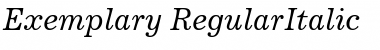 Exemplary RegularItalic