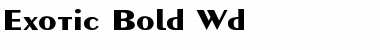 Exotic-Bold Wd Regular Font