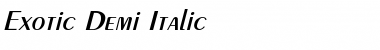 Exotic-Demi Itac Font