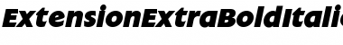 ExtensionExtraBoldItalic Roman Font