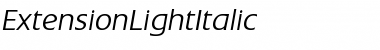 ExtensionLightItalic Font