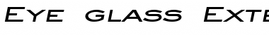 Eye glass Extended Bold Italic