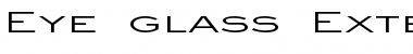 Eye glass Extended Normal Font