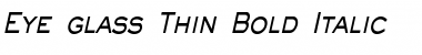 Eye glass Thin Bold Italic