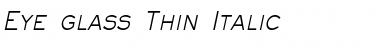 Eye glass Thin Font