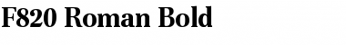 F820-Roman Bold Font