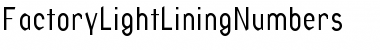 Download FactoryLightLiningNumbers Font