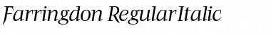 Farringdon RegularItalic Font