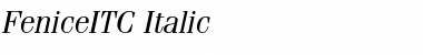 FeniceITC Italic