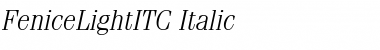 FeniceLightITC Italic Font