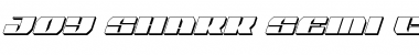 Joy Shark Semi-Condensed 3D Italic Font