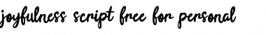 Joyfulness Script free personal Regular Font