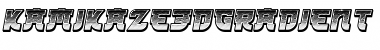 Kamikaze 3D Gradient Italic Font
