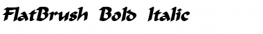 FlatBrush Bold Italic Font