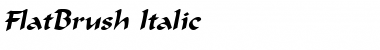 FlatBrush Italic Font