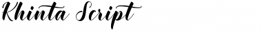 Khinta Script Regular Font