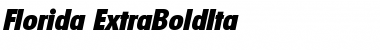 Florida-ExtraBoldIta Regular Font