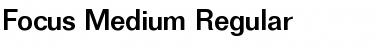 Focus-Medium Regular Font