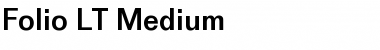 Folio LT Medium Regular Font