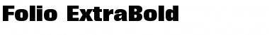 Folio-ExtraBold Font