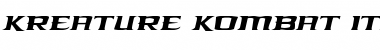 Download Kreature Kombat Italic Font