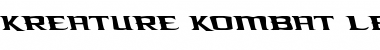 Kreature Kombat Leftalic Italic Font