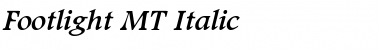 Footlight MT Italic Font