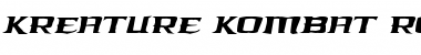 Download Kreature Kombat Rough Italic Font