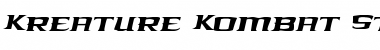 Download Kreature Kombat Staggered Italic Font