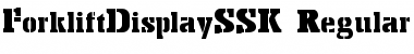 ForkliftDisplaySSK Font