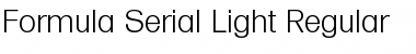 Formula-Serial-Light Font
