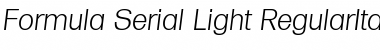 Formula-Serial-Light RegularItalic