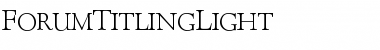 ForumTitlingLight Font