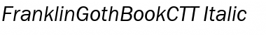 FranklinGothBookCTT Italic Font