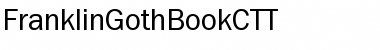 FranklinGothBookCTT Regular Font