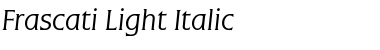 Frascati-Light Italic Font