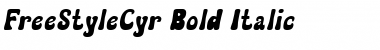 FreeStyleCyr Bold Italic