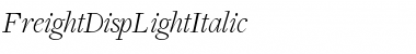 FreightDispLightItalic Regular Font