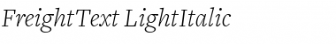 FreightText Light Italic Font