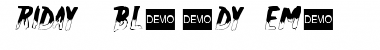 Friday13 bloody Demo Font