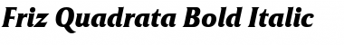 Friz Quadrata Bold Italic Font