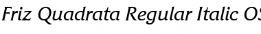 Friz Quadrata Regular Italic Font